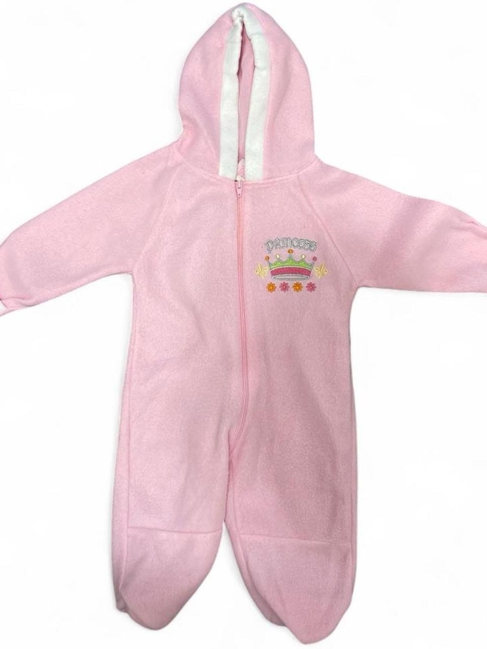 ✨Pink polyester baby snowsuit with hood size 3/6 months✨